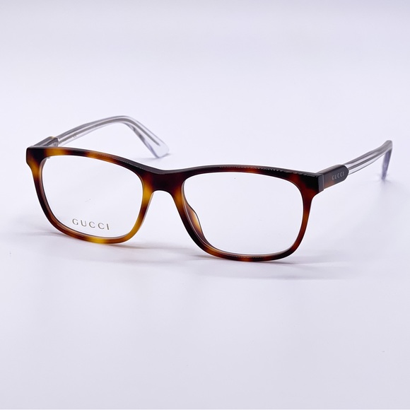 NEW GG0490O 003 UNISEX EYEGLASSES GUCCI GG04900 HAVANA CLEAR EYEWEAR - Picture 2 of 8